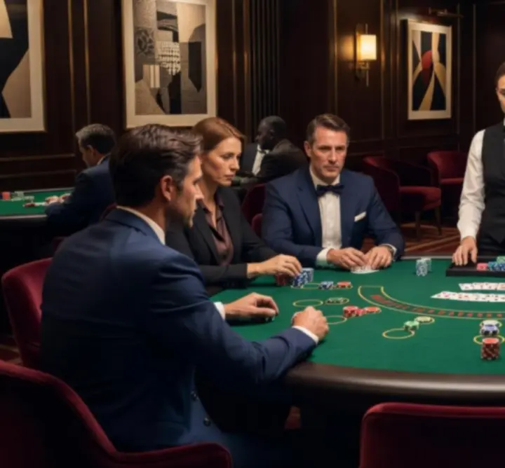 Table de blackjack élégante lors d'un tournoi EVENT MONTE