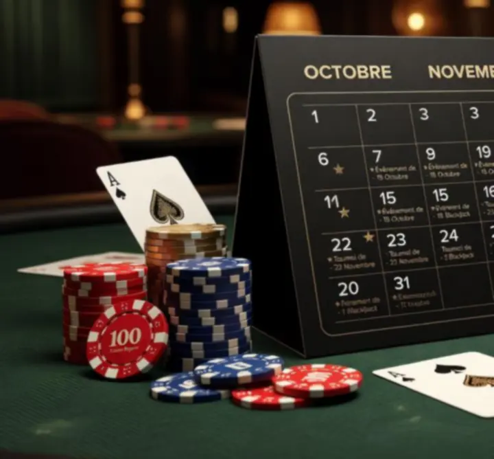 Calendrier des prochains tournois de poker et soirées BlackJack EVENT MONTE