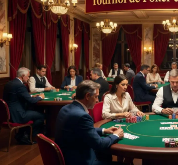 Table de tournoi de poker professionnel en France